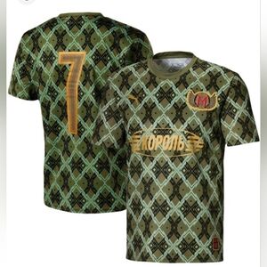 Official Authentic Men's Puma Green UEFA 2020 Moscow Training Jersey short Small